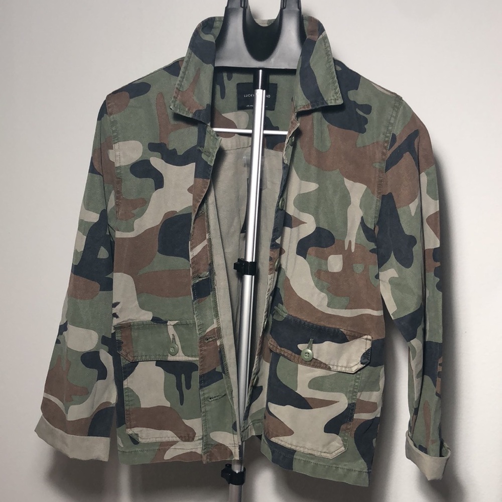 Lucky Brand Utility Camo Shirt Sz M